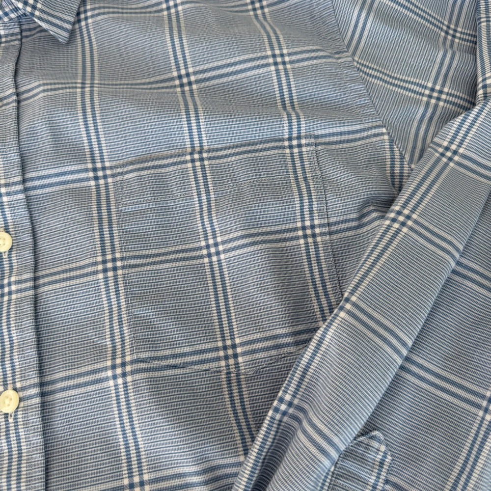 Lands' End Men's Blue‎ Plaid Button Down Long Sleeve Shirt Traditional Fit XL - Picture 4 of 10